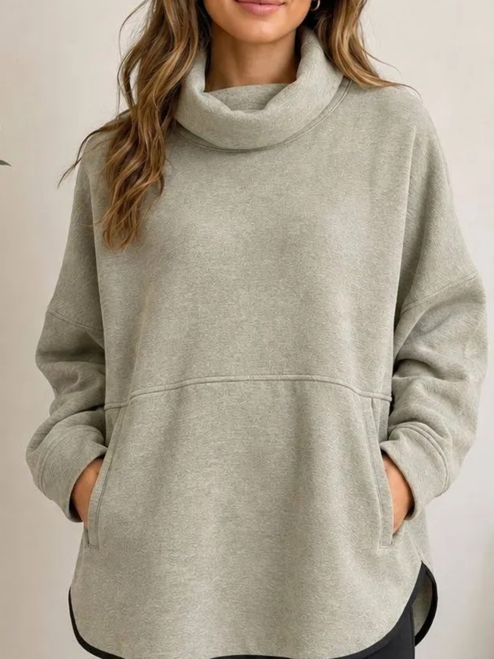 The North Face Cozy Slacker Poncho | Gray | Oversized Funnel Neck | Size XS-S